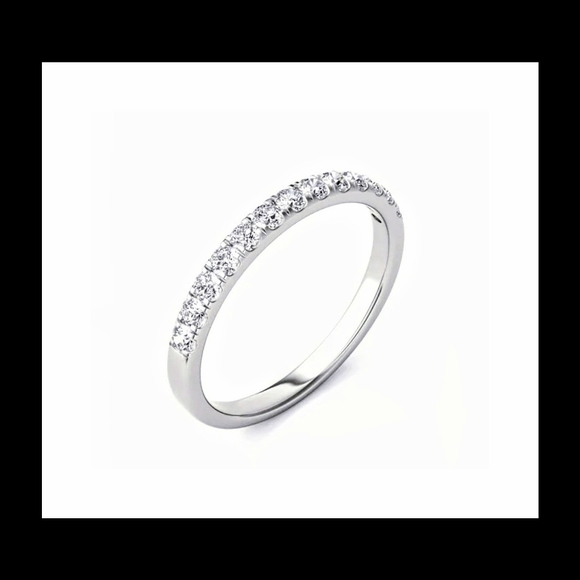 Pre-owned Charles & Colvard 14k White Gold Moissanite Dew Point 1.75 TW Set - Picture 10 of 15